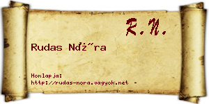 Rudas Nóra névjegykártya