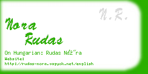 nora rudas business card